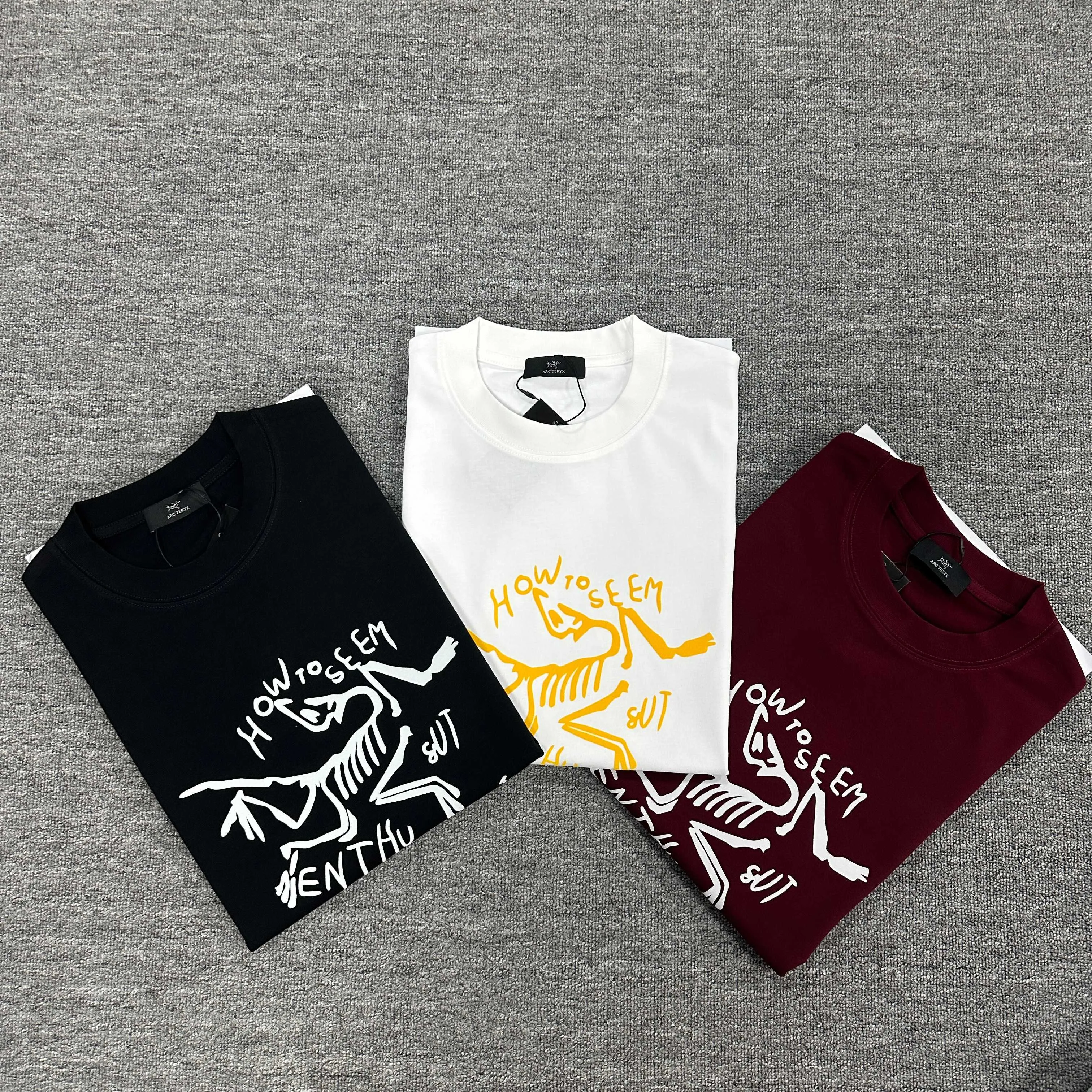 ARC'TERYX* * 2025 New Arrival Classic logo T Same Style ：Black White Red Size： S （90-130 ） M （120-150 ） L （140-165 ） XL （160-180 ） XXL （180 ）